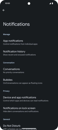 Press App notifications.