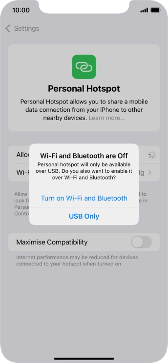 If Wi-Fi is turned off, press Turn on Wi-Fi and Bluetooth.