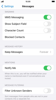 Press the Home key to return to the home screen.