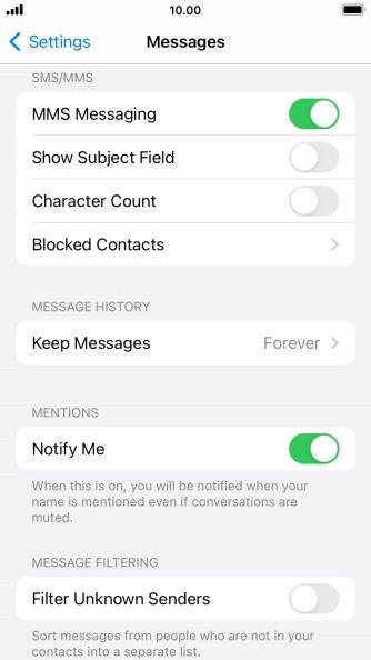 Press the Home key to return to the home screen.