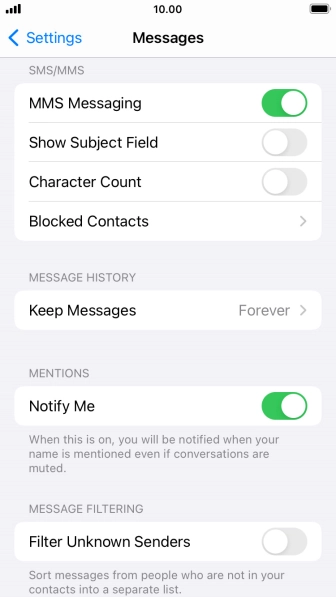 Press the Home key to return to the home screen.