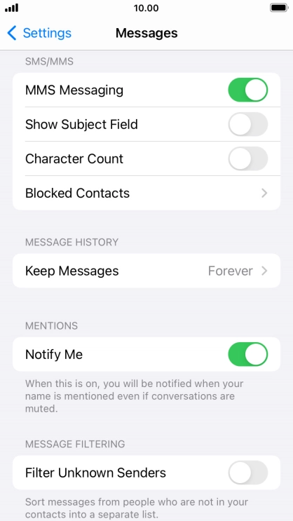 Press the Home key to return to the home screen.