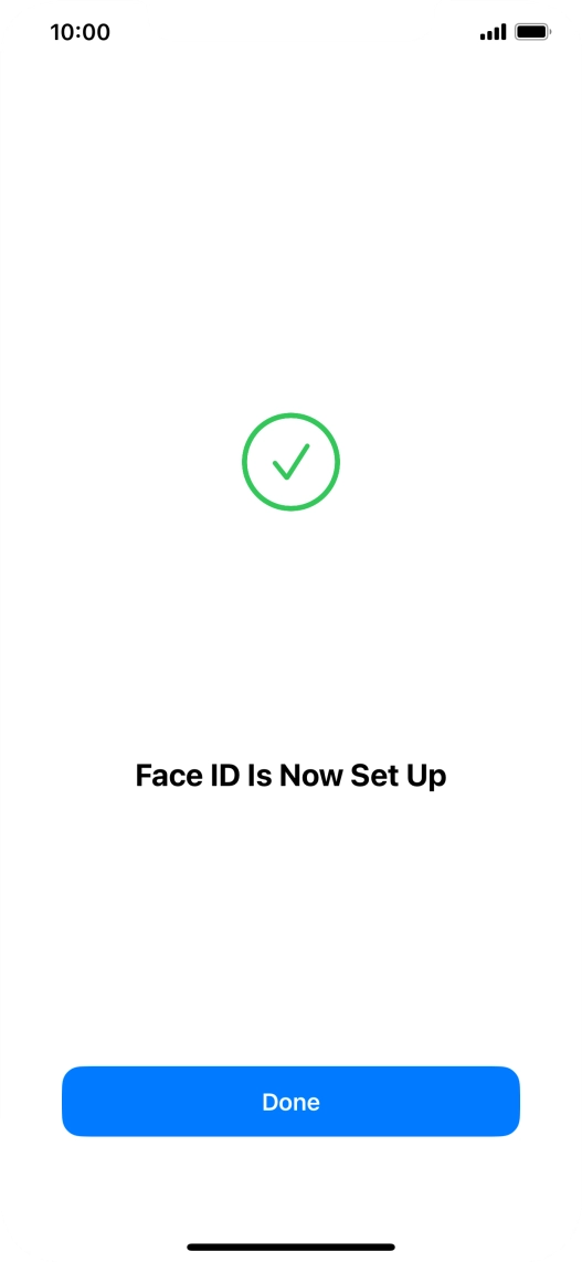 Press Done. If you haven't previously selected a phone lock code, key in a code of your own choice twice.