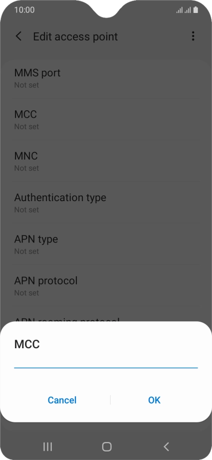 Key in 234 and press OK.