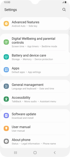 Press Software update.