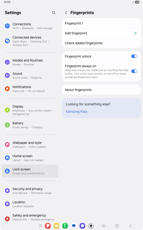 Press the indicators next to the required settings to turn them on or off.
