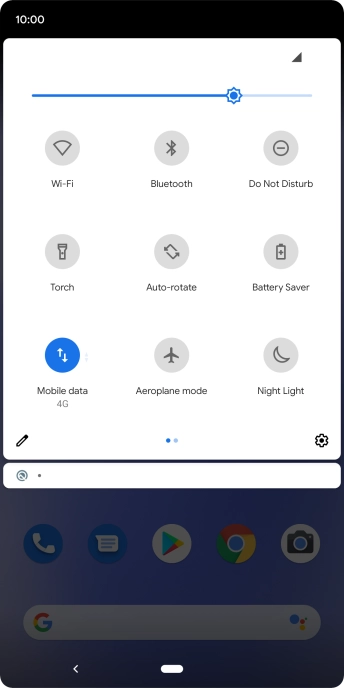 Press the settings icon.