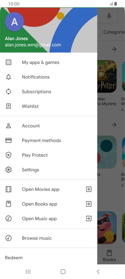 Press My apps & games.