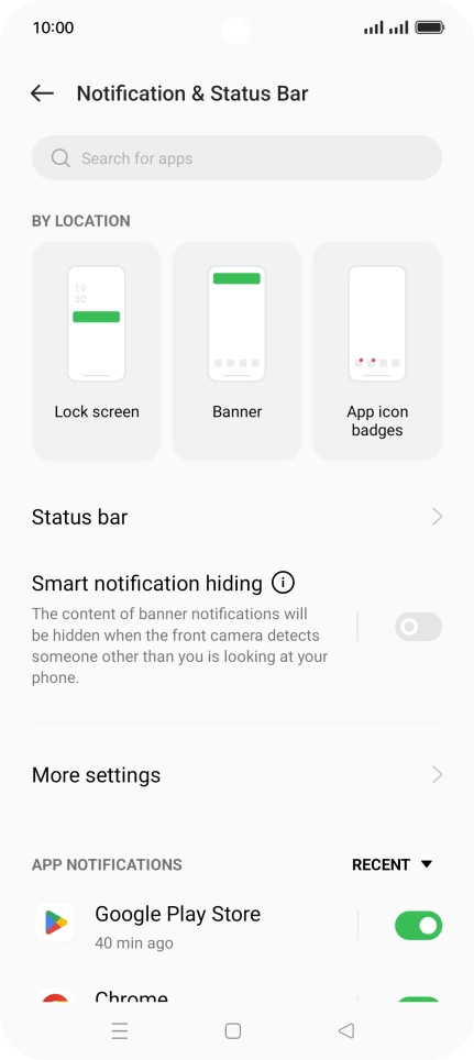 Press the drop down list.