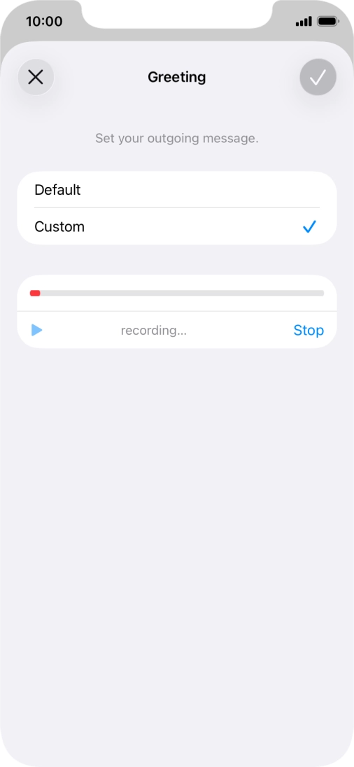 Press Stop to stop recording.