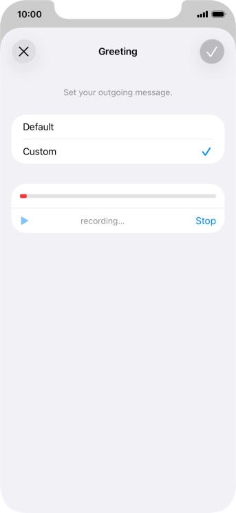 Press Stop to stop recording.