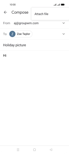 Press Attach file and go to the required folder.