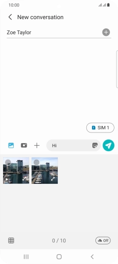 Press the gallery icon and go to the required folder.