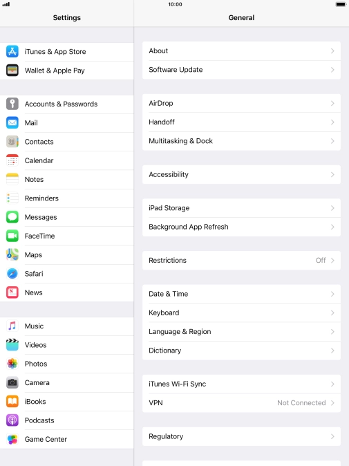 Press iTunes & App Store.