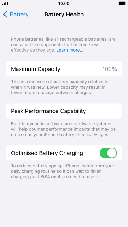 Press the indicator next to 