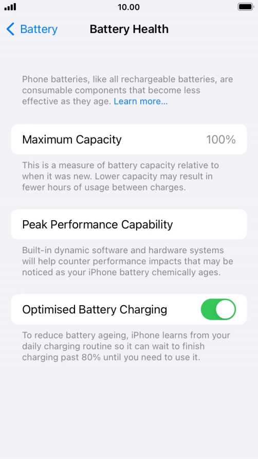 Press the indicator next to 