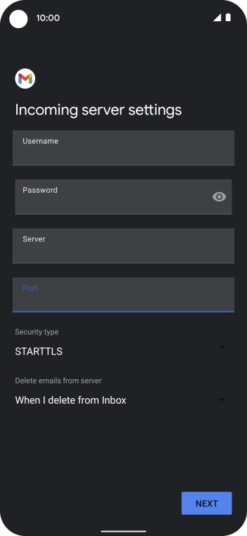 Press the drop down list below 