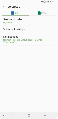 Press the required SIM.