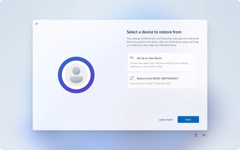 Click Set up as new device.