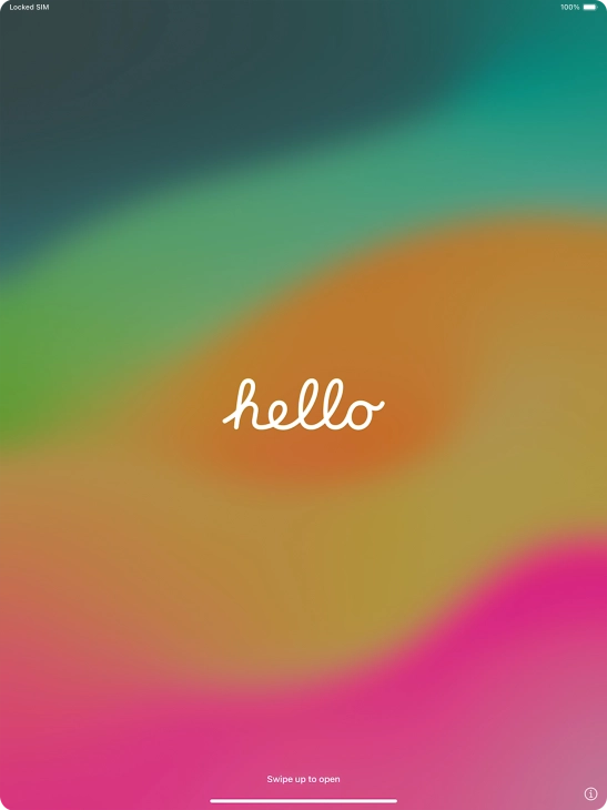 Slide your finger upwards starting from the bottom of the screen.