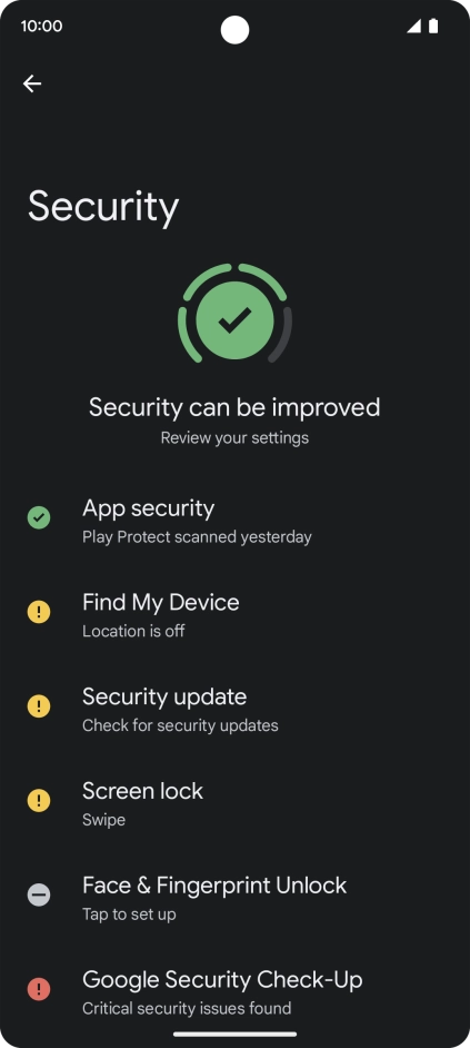 Press Face & Fingerprint Unlock.