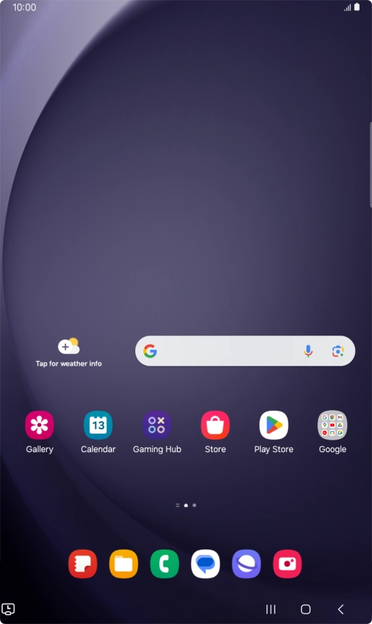 Slide two fingers downwards starting from the top of the screen.