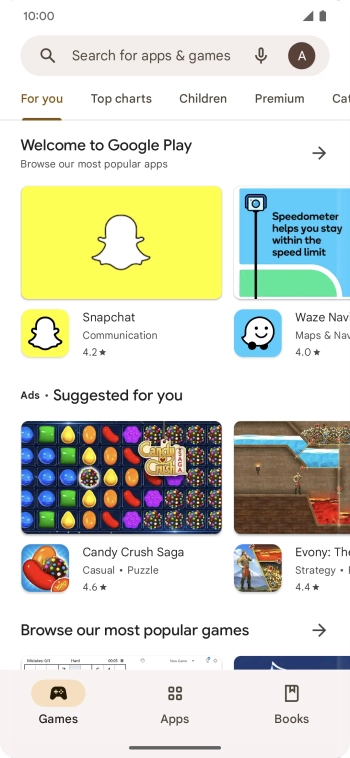 Press the profile icon.