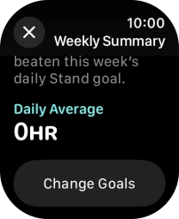 Follow the instructions on the screen to see an activity summary for the current week or to adjust the daily activity goal.