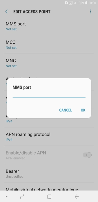 Key in 8080 and press OK.