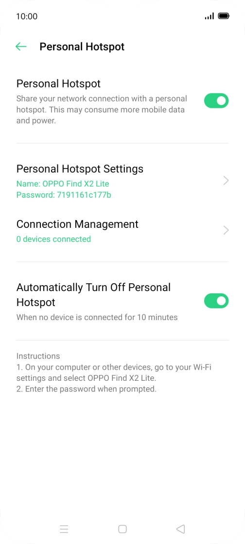 Press the Home key to return to the home screen.