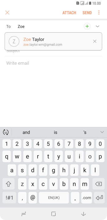 Press the required contact.