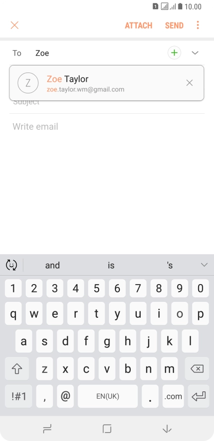 Press the required contact.