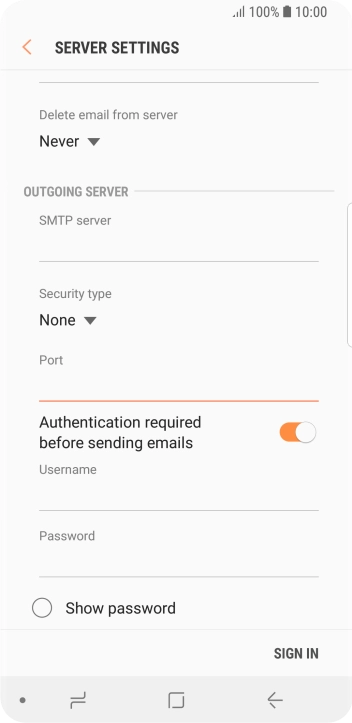 Press the field below 