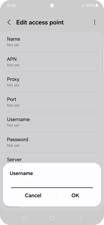 Key in eesecure and press OK.