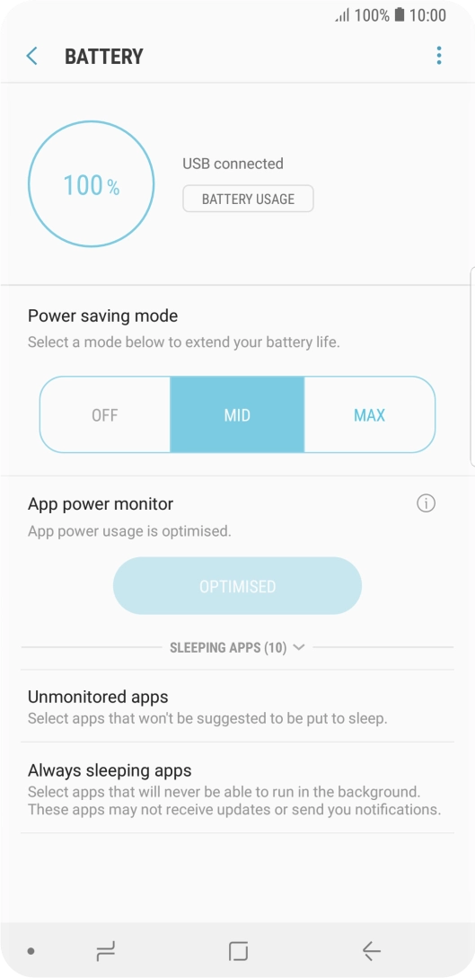 Press the Home key to return to the home screen.