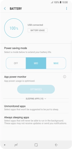 Press the Home key to return to the home screen.