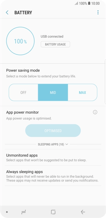 Press the Home key to return to the home screen.