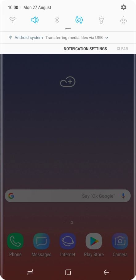 Press the connection icon.