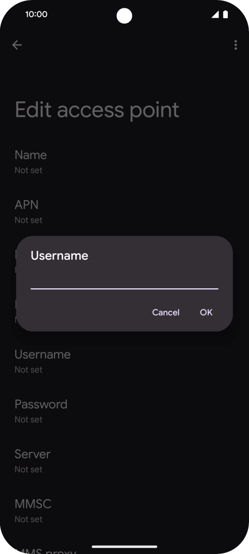 Key in eesecure and press OK.