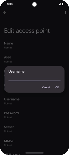 Key in eesecure and press OK.