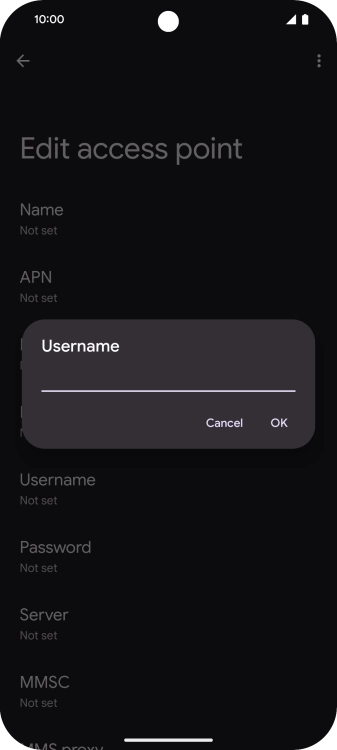 Key in eesecure and press OK.