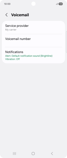 Press Voicemail number.