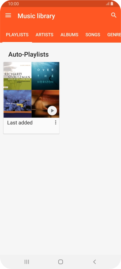 Press the required category and go to the required audio file.
