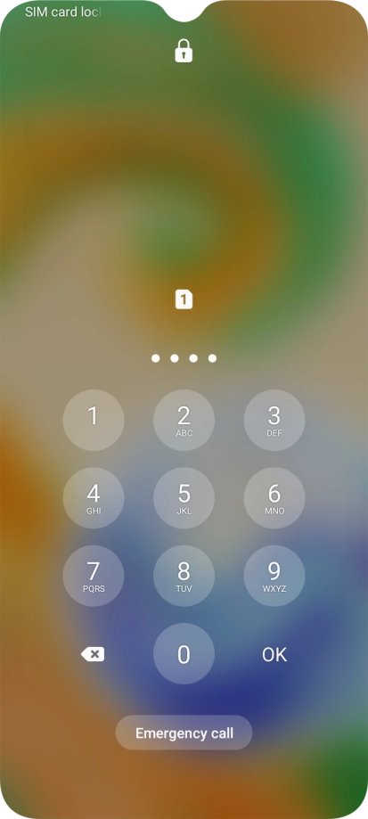 If you're asked to key in your PIN, do so and press OK. The default PIN is 1111.