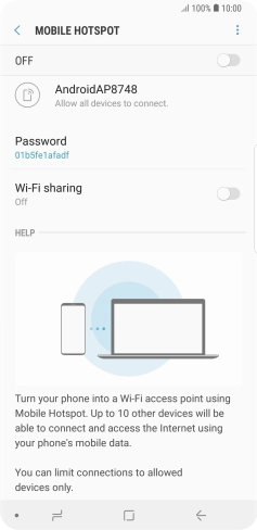 Press the menu icon.