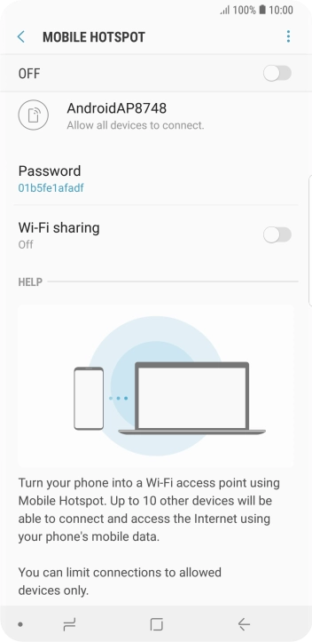 Press the menu icon.