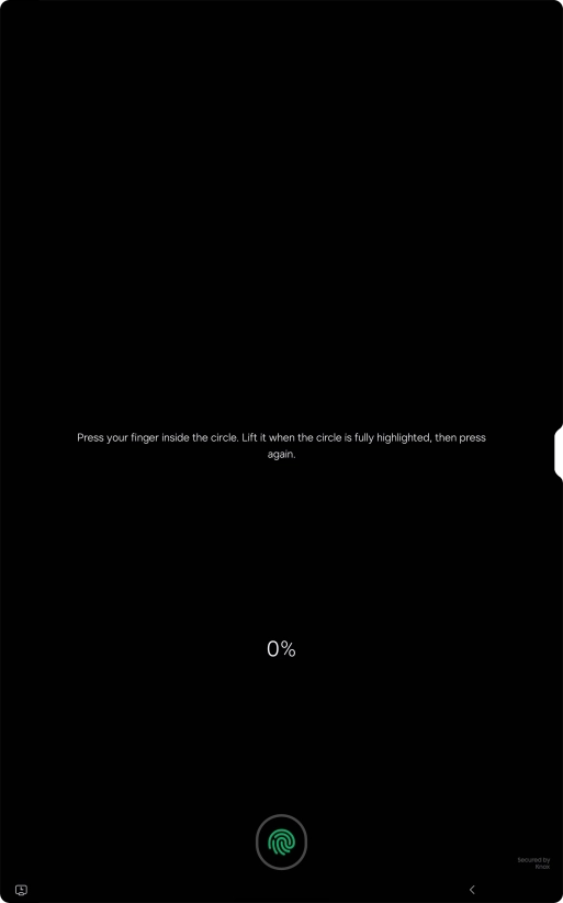 Follow the instructions on the screen to create the lock code using your fingerprint.