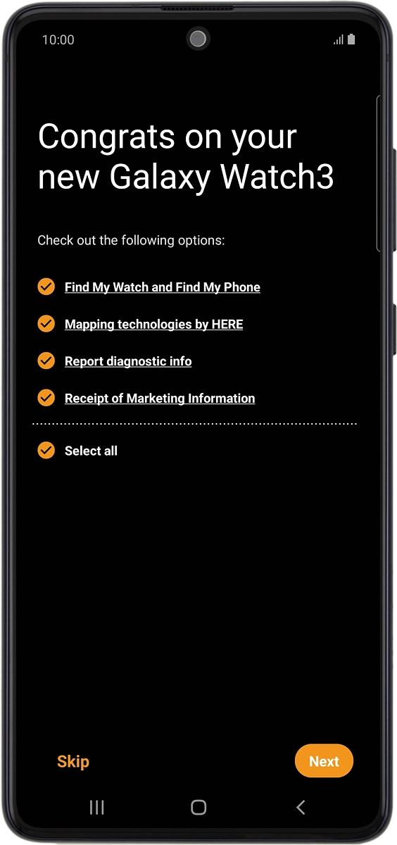 On your phone: Press Next.