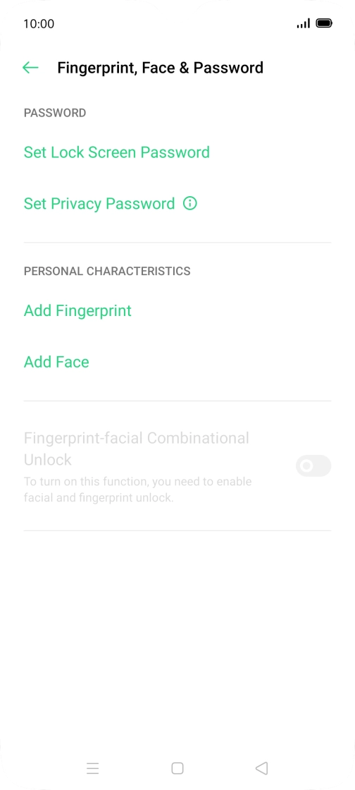 Press Add Fingerprint.