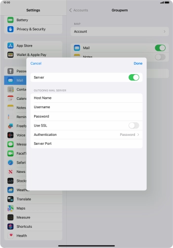 Press the indicator next to 